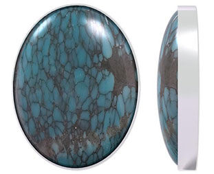 Cabochon in a bezel setting